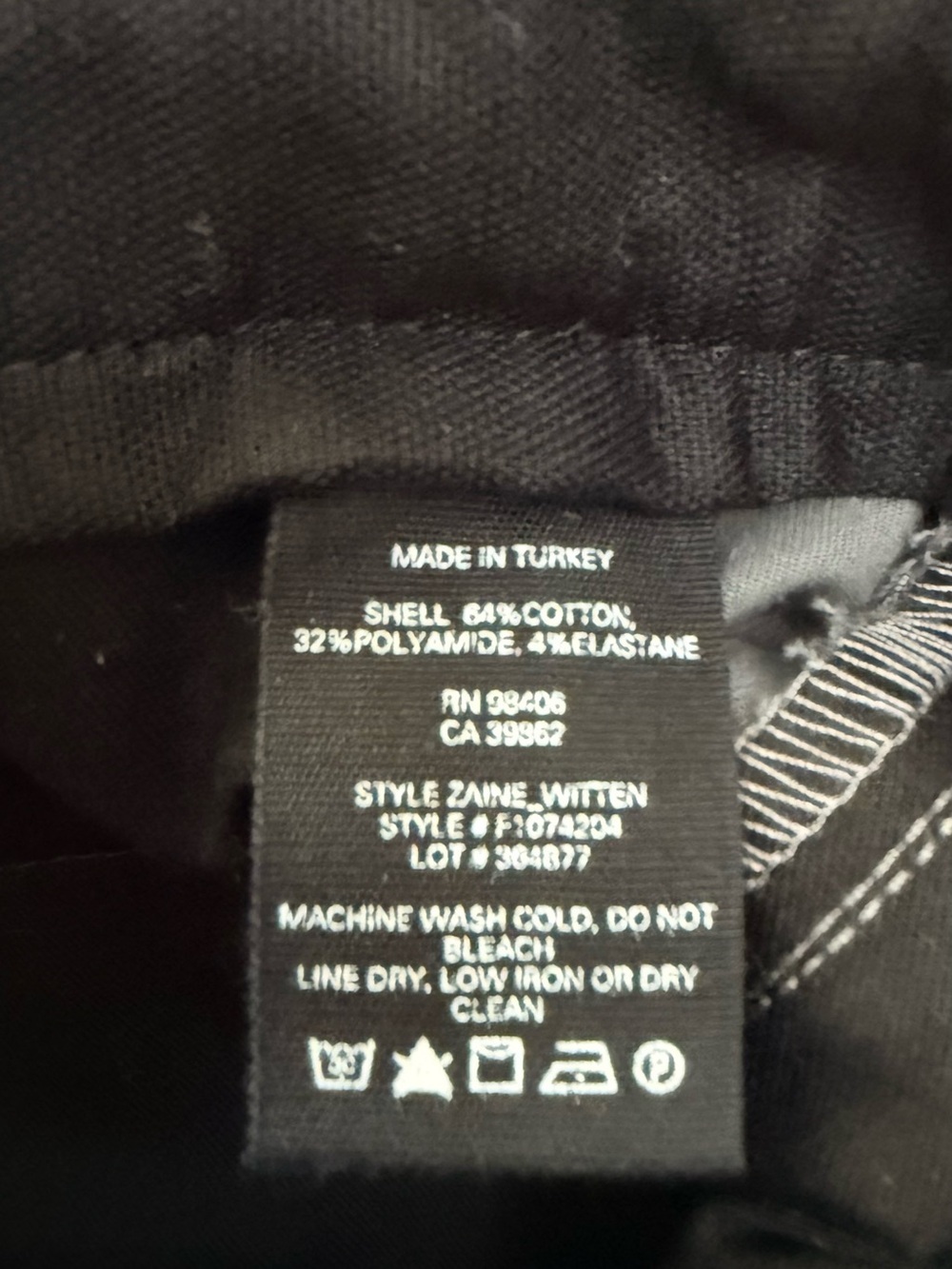 NWT Theory | Zaine Pant Stretch Cotton Twill | Deep Titanium | Waist 34” - Picture 5 of 5